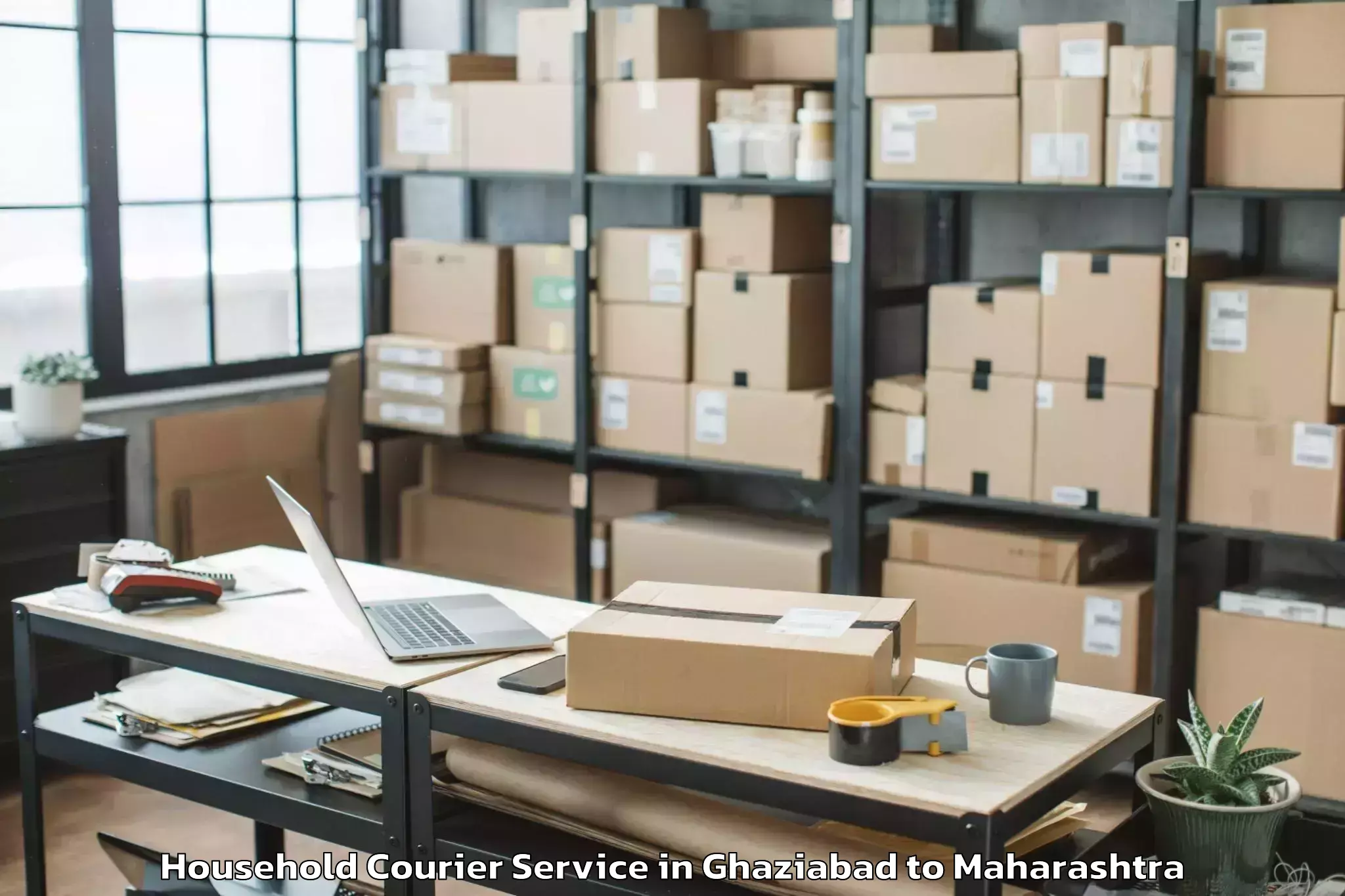 Reliable Ghaziabad to Naigaon Khairgaon Household Courier